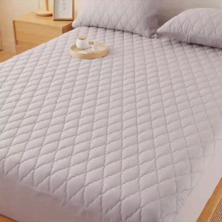 Fitted Sheet Mattress Protector- 100% Polyester, Full Coverage Bedding Cover with Secure Fit, Machine Washable, for Bedroom, Guest Room, with Deep Pocket, Fitted Bed Sheet