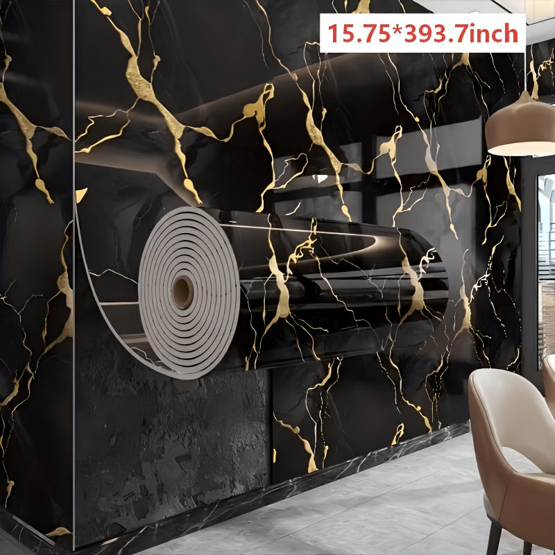 A Roll of Wall Stickers That Are Self-Adhesive And Feature a 3D Marble Design. These Peel-And-Stick Tile Decals Are Perfect for Concealing Unsightly Peeling Walls in Areas Like The Living Room, Kitchen Backsplash, Or Bathroom. They Are Made of Remov