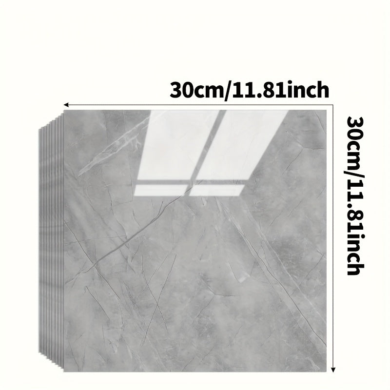 20/50pcs 3D Marble Wall Tiles Wallpaper, Self-Adhesive Foam Wall Panels, Home Decoration Wall Stickers, Peel And Stick, Easy to Clean And Cut, Suitable for Renovation of Bathrooms, Living Rooms, Kitchens, Bedrooms, Not Real Tile (Grey Marble)
