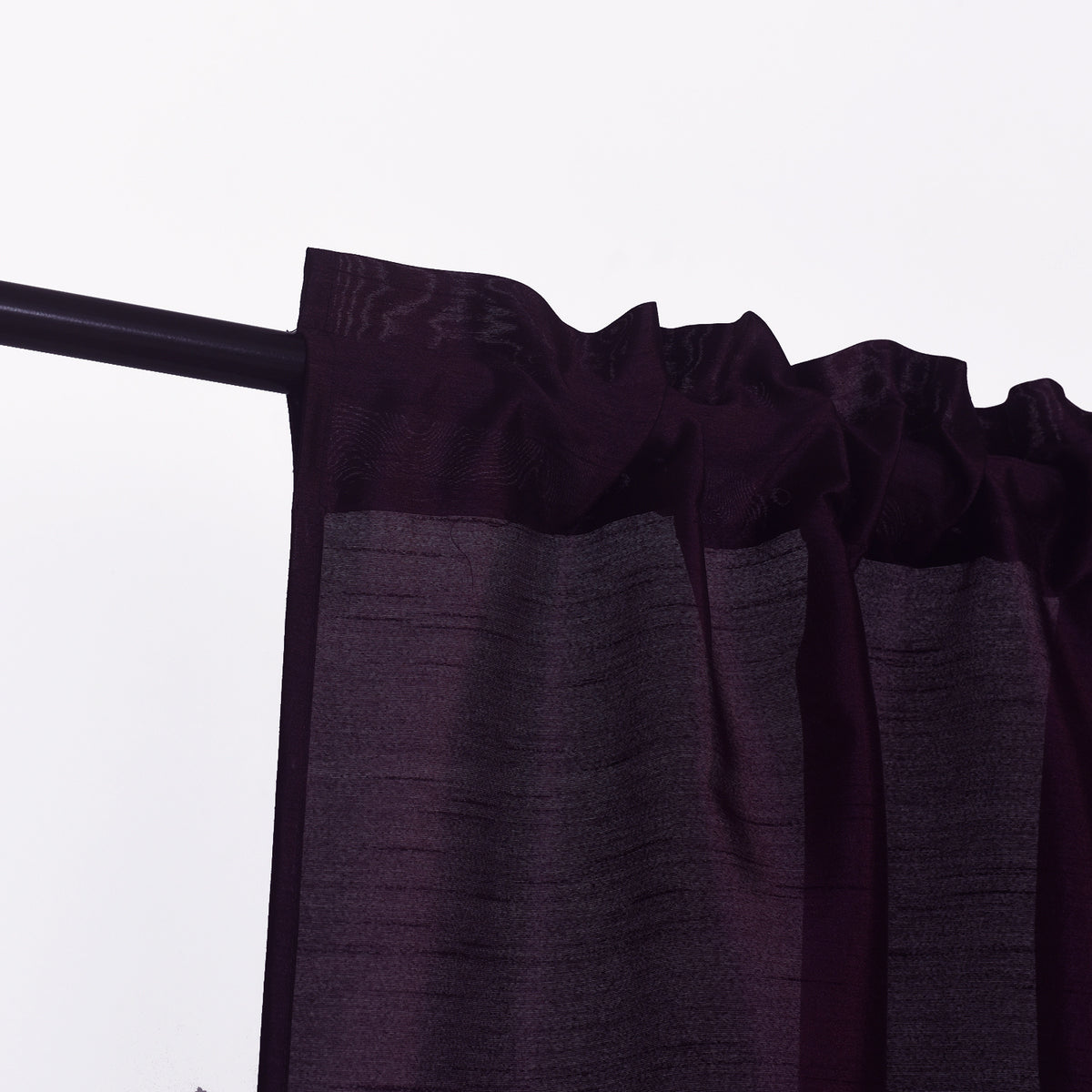 3 Panels Faux Silk Solid Color Sheer Kitchen Curtains Set Rod Pocket Design with 2 Tiers 26x36 inch Each and 1 Valance 52x14 inch for Kitchen Bathroom Privacy Drapes and curtains