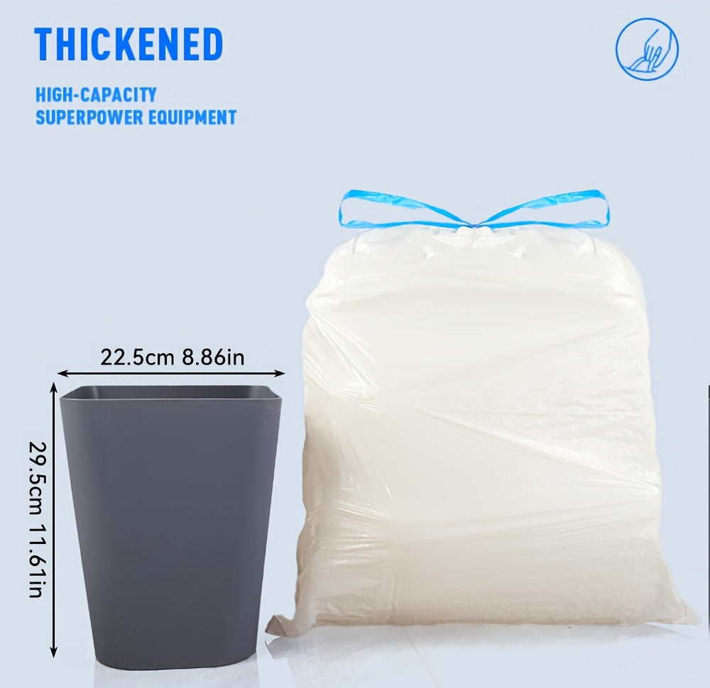 150 Bags Boxed Disposable Non Tear Garbage Bag Puncture Tear Resistant Trash Bags, 50 Bags/Roll 13 Gallon Capacity, ODOR ELIMINATORTECHNOLOGY Kitchen Drawstring Garbage Bags Fresh Clean Scent with Lemon Mint Scent, EASY to USEDRAWSTRINGS MORE DURABLE