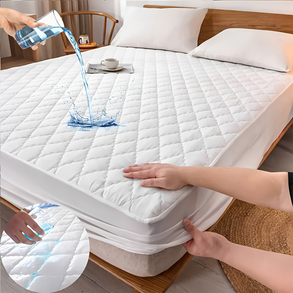 Fitted Sheet Mattress Protector- 100% Polyester, Full Coverage Bedding Cover with Secure Fit, Machine Washable, for Bedroom, Guest Room, with Deep Pocket, Fitted Bed Sheet