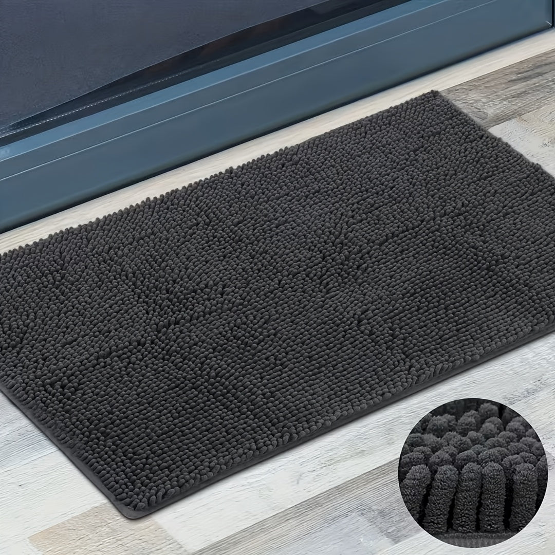 Super Absorbent Microfiber Dog Door Mat for Muddy Paws, Non-Slip Washable Pet Rug, Quick Dry Chenille Entryway Carpet, Indoor Outdoor Carpet, Outside Rug, Outside Rugs, Machine Washable Indoor Outdoor Mat