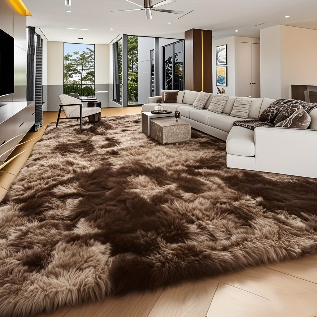 Extra Large Fluffy Shaggy Rug Suitable for Living Room Bedroom Carpet - Plush Soft Modern with Shag Carpet, Machine Washable Black Fuzzy Rug Suitable for Playroom,, Cozy Indoor Decor for Christmas Gift