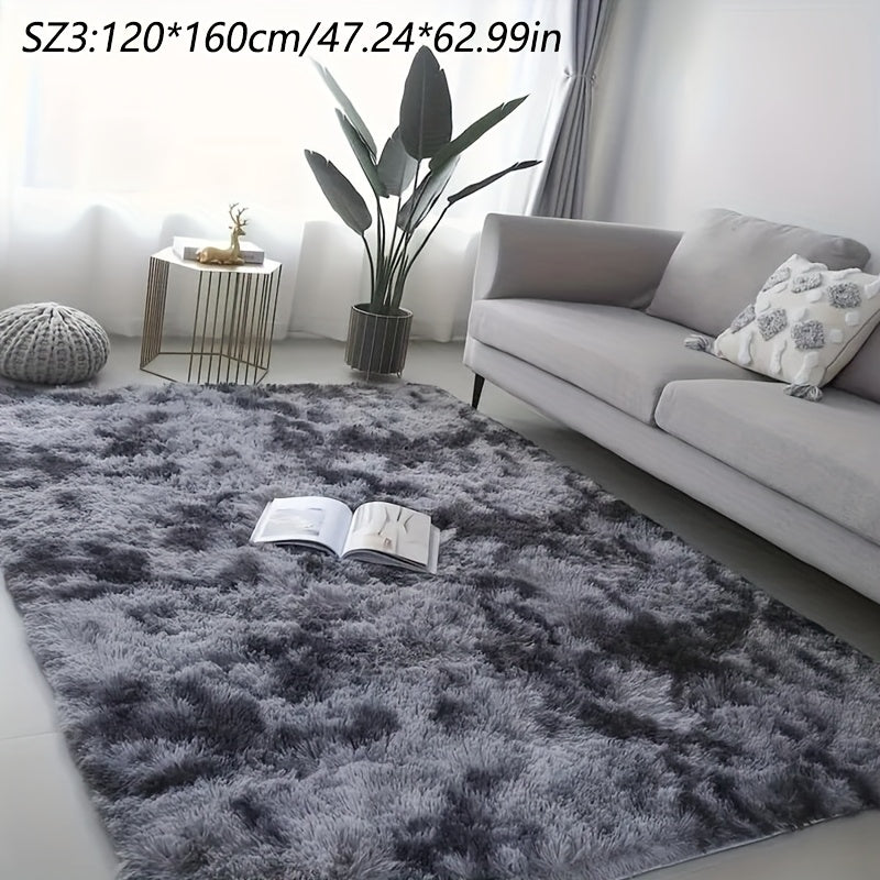 A Luxurious Square Tie-Dye Rug Made from Upgraded Soft Plush Fabric, Available in Various Colors. It Features a Non-Slip Backing, Is Absorbent And Durable, And Can Be Machine Washed, Making It Perfect for Living Rooms, Offices, Bedrooms, Home Decor