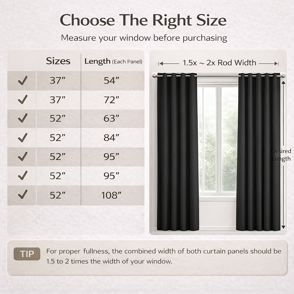 4pcs Pack Living Room Bedroom Blackout Curtains Living Room Bedroom Blackout Curtains Heat Insulation Noise Reduction Privacy Protection Privacy Screen Partition Curtains Suitable for Living Rooms Bedrooms Balconies And Courtyards