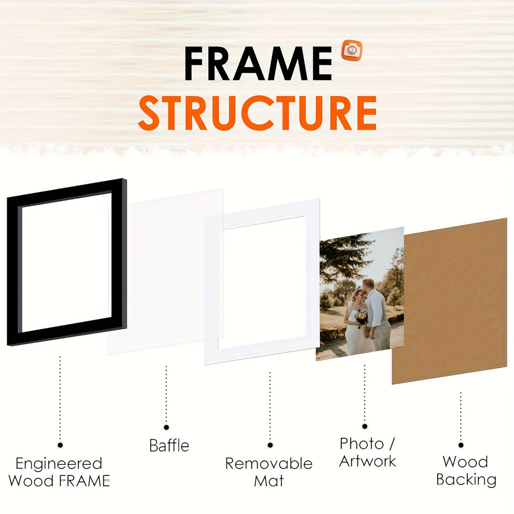 3pcs 12X16/11X14/8X10 Photo Frame, Black Classic Photo Frames, Old Wood And Black Photo Frames, Home Wall Decoration Photo Frames, Large-Sized Artistic Poster Frames, Desktop Display Photo Frames, Exquisite Gifts