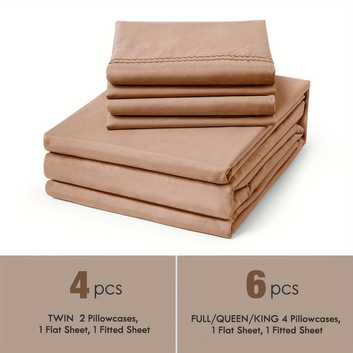 Ultra Soft Machine Washable Luxury Bed Sheet Set - ClevaHome 3/4/6pcs Cooling Queen Sheet Set Deep Pocket - Shrinkage & Fade Resistant Embroidered For Daily Use, Dorms, Guest Rooms, Graduation [Black Friday Cyber Monday Christmas Gift]