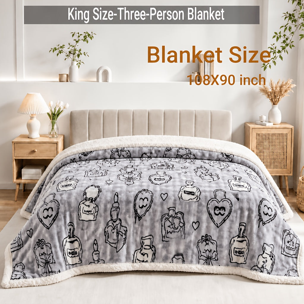 Heavyweight Bed Blanket, High Quality Luxury Fall Blankets, Machine Washable King Size Blanket, Gravity Blanket For Sofa Cover, Blanket For Sofa, Dormitory And Bedroom Cozy Bedding, Fall Room And Bedroom Decor, Halloween Gifts