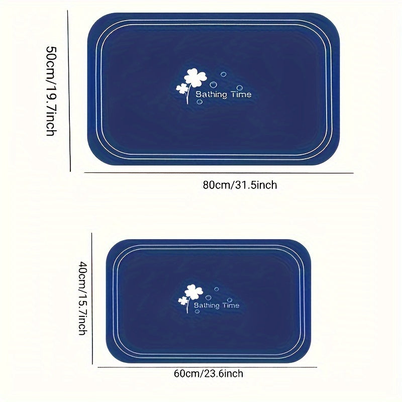 Diatomaceous Earth Bath Mat, Soft Quick-Drying Absorbent Bathroom Floor Rug with Anti-Slip Design in Two Sizes and Four Color Options