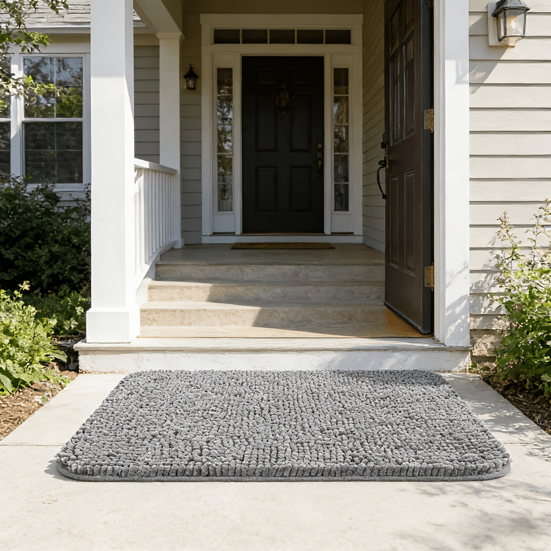 Super Absorbent Microfiber Dog Door Mat for Muddy Paws, Non-Slip Washable Pet Rug, Quick Dry Chenille Entryway Carpet, Indoor Outdoor Carpet, Outside Rug, Outside Rugs, Machine Washable Indoor Outdoor Mat