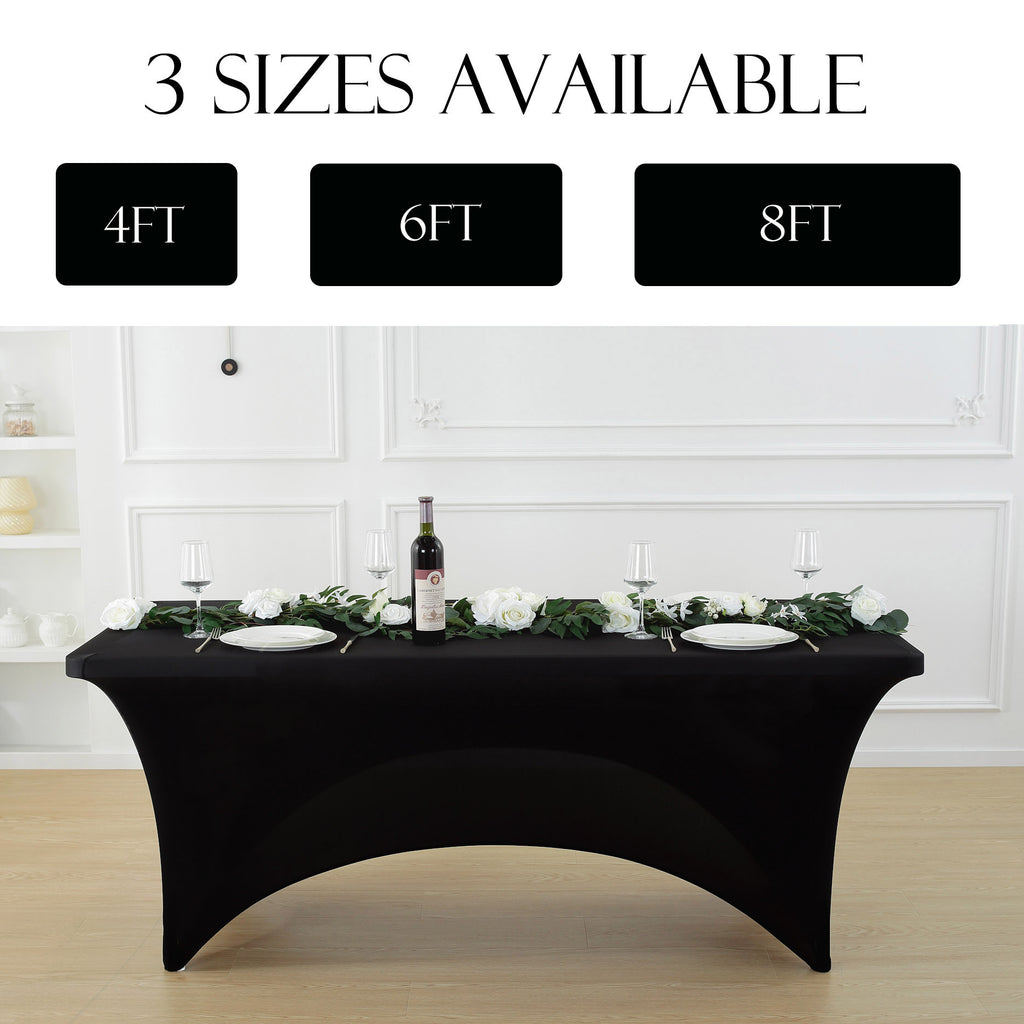 3/5pcs Spandex Tablecloth, Premium Spandex Table Cover, Fitted tablecloth, Wrinkle Resistant Stretchable Rectangle Table Cover For Event, Wedding & Parties