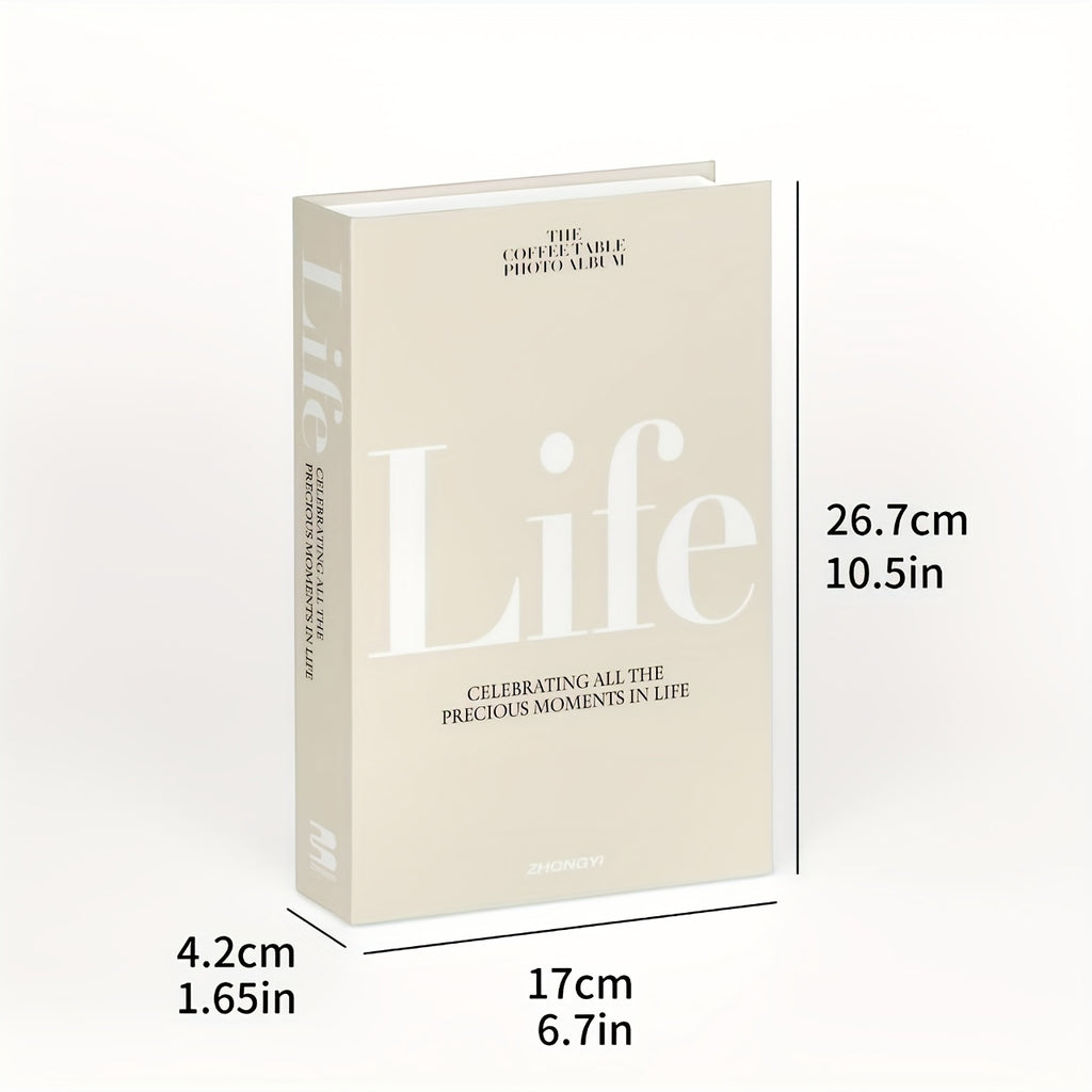 Giant minimalist book Set Three "Life", "The Art of Home" and "Design Choices" Fashionable decorative books with Golden text, perfect shelves and photo props, festive home decoration/Complex book set/Art book cover