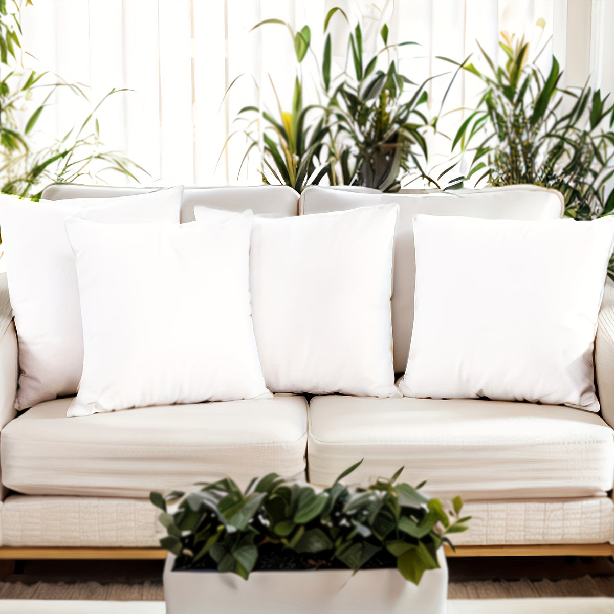 1/2/4 Pack Hypoallergenic New Fiber Cushion Filling Inserts, White Square Pillow Inserts For Sofa, Bed And Patio. Ideal For Bedroom, Office, Kitchen, Living Room Decor, Outdoor Camping And Spring & Summer Use. Perfect Mother'S Day Gift.