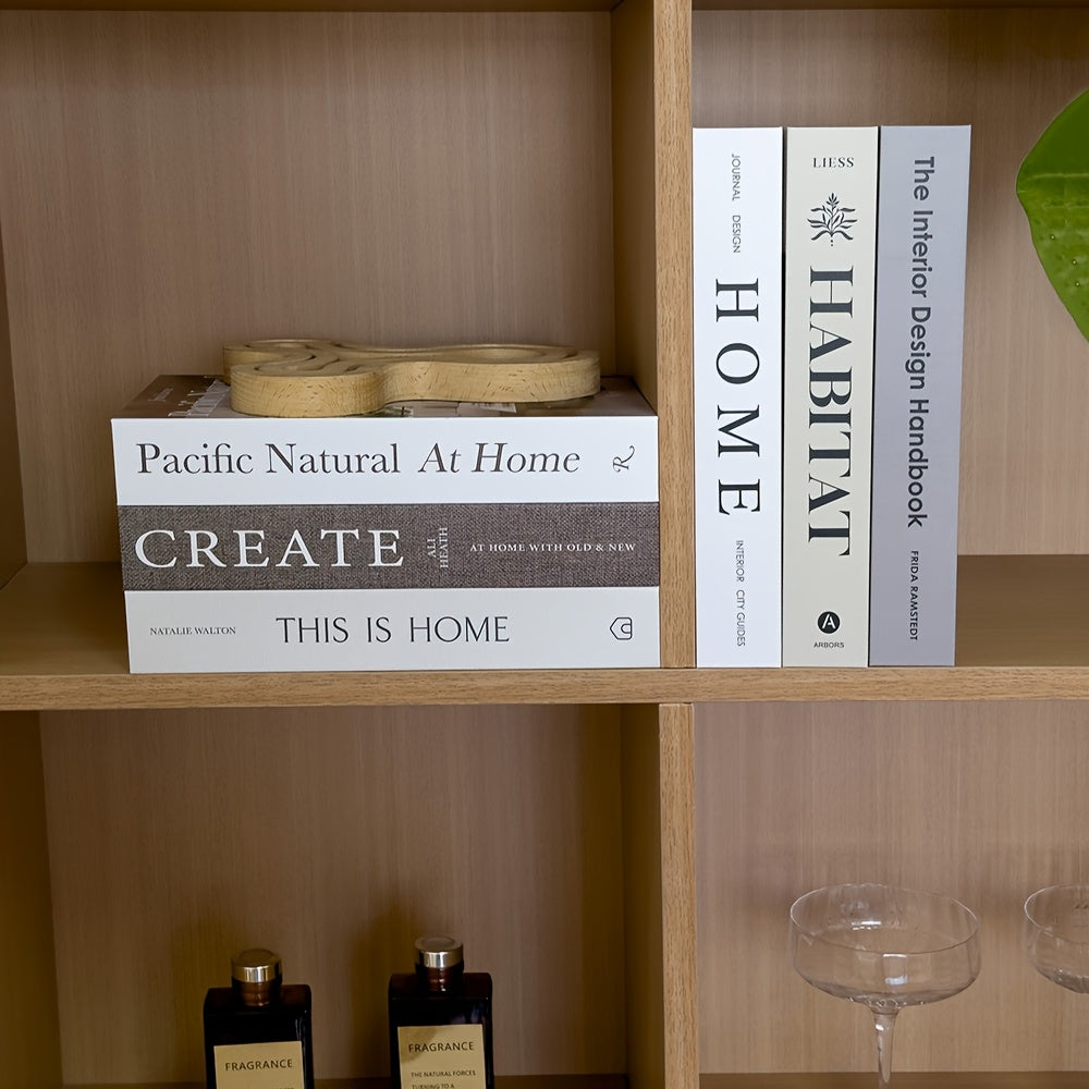 3pcs Minimalist Tree Style Fake Book Decor Coffee Table Decoration Books Suitable for Bedroom, Living Room, Office