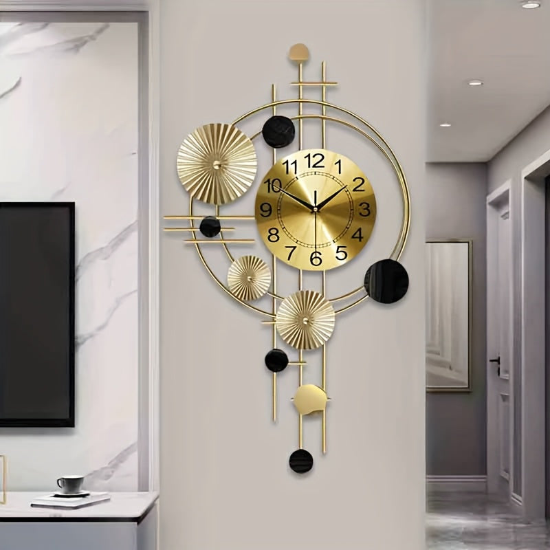Nordic Modern Clock, Simple and Creative Living Room Nursery Decorative Wall Clock, Home Decor, Hour Hand, Silent, Artistic, Light Luxury Wall Clock, for Room Decor, Living Room Decor, Nursery Decor, Etc. (Split Model)