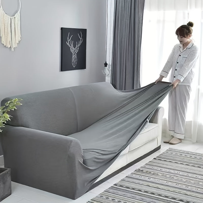 Elastic Non-Slip Sofa Cover ( Pillowcases Excluded) - Cat Scratch Resistant, Breathable Fabric, Versatile Fit for Living Room/Bedroom/Office Decor - Easy Care Material