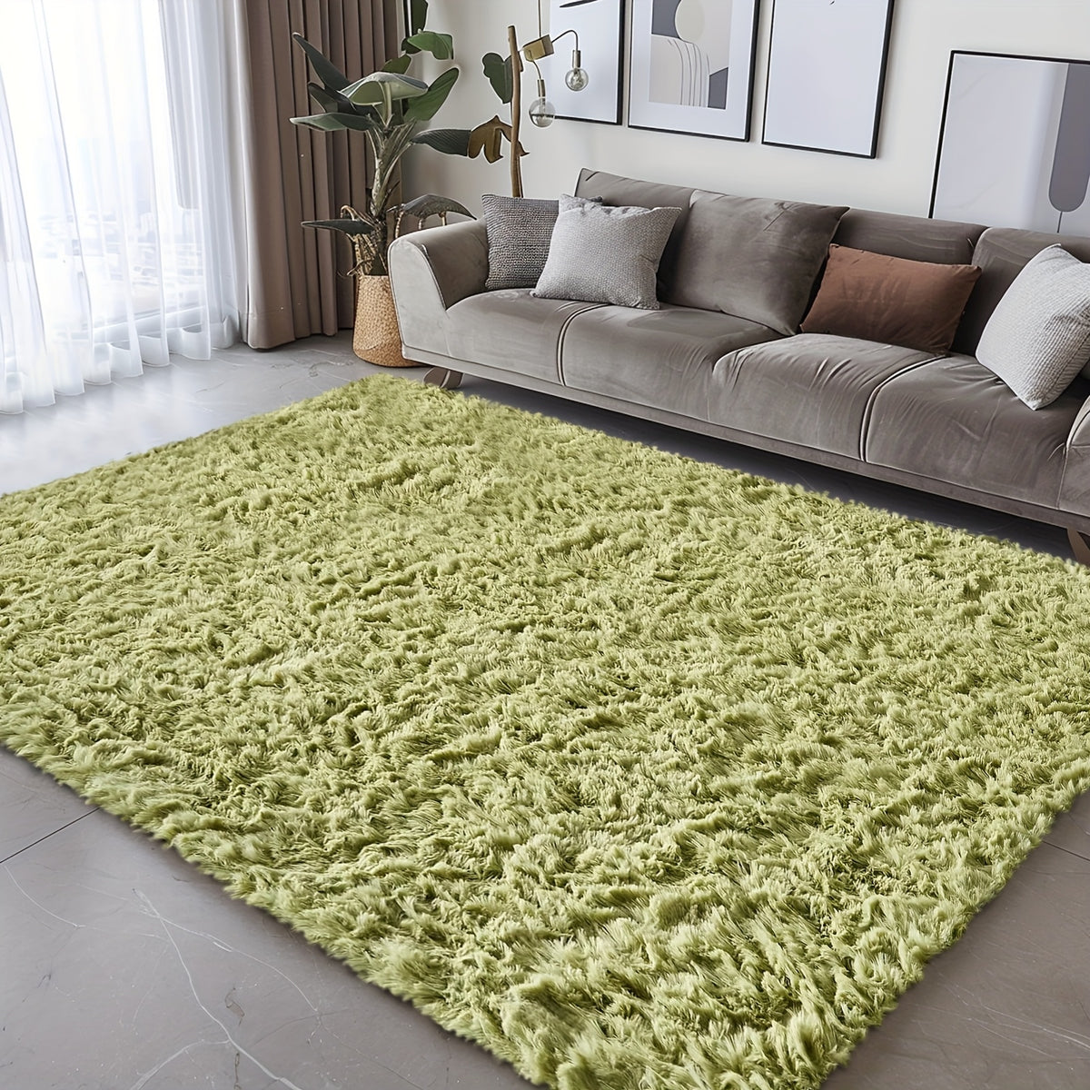 Rugs for Living Room, Super Soft Fluffy Shaggy Area Rugs for Bedroom, Cozy Floor Mats, Plush Indoor Carpet for Kitchen, Faux Rug for Room, Home Decor, Housewarming Gift, Door Mat