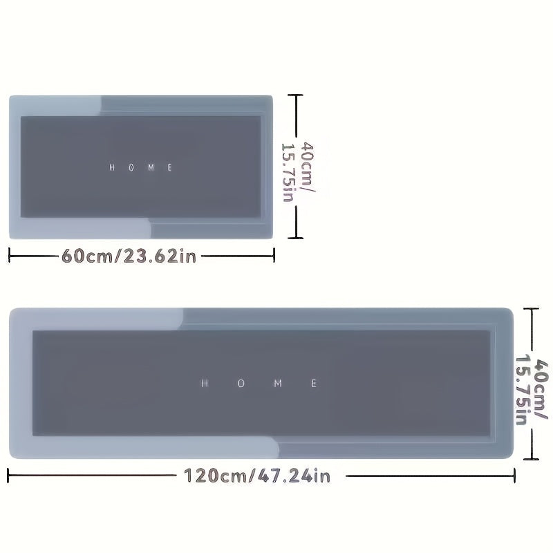 2pcs Water Absorbing And Anti-Slip Kitchen Mat Set: Comprehensive Floor Protection with Decorative Appeal - Machine Washable Suitable for Commercial And Residential Use