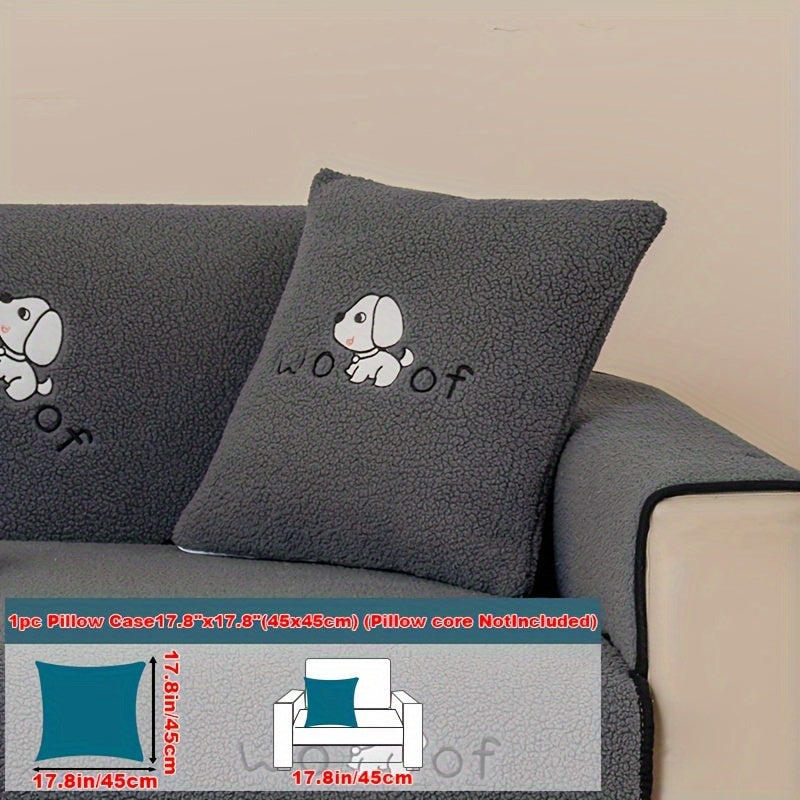 1pc Sherpa Couch Protector, Enhanced Sofa Cover, Suitable for Pets, a Favorite Among Pets, Thick Plush Sofa Shield, Non-Slip Plush Sofa Cover, Furniture Protection Cover, Home Decor for Bedroom, Office, And Living Room