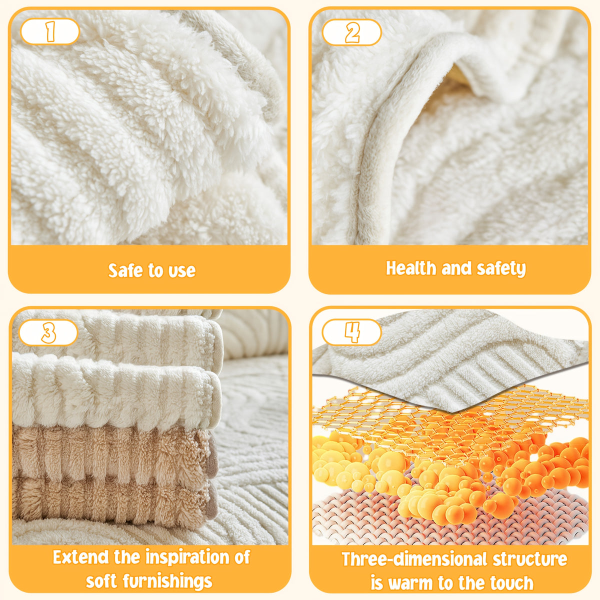 1pc of Thick, Quilted Sofa Cushion That Is Stylish, Durable, Warm, And Non-Slip. This Plush Sofa Cover Is Breathable And Comfortable, Making It Perfect for Families with Pets. It Is Suitable for Use in The Bedroom, Office, Living Room