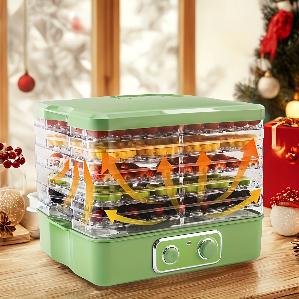 Digital Food Dehydrator with Adjustable Thermostat and Timer, Multi-Tray Electric Dryer for Fruit, Herbs, Vegetables and Homemade Snack Preparation