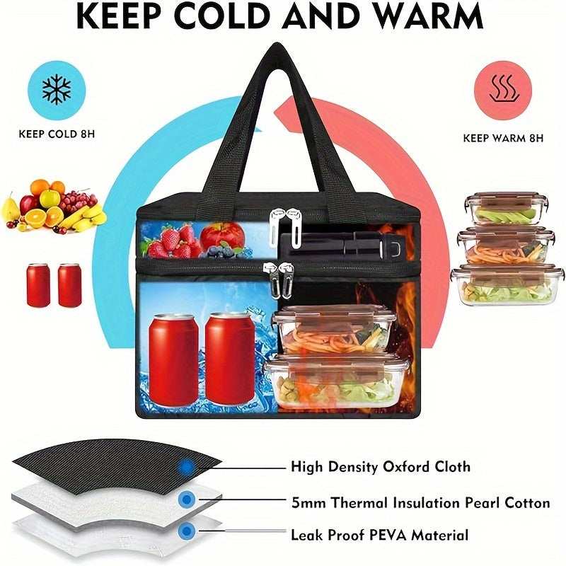 1 X Oxford Cloth Insulated Bag Multi-purpose Insulated Bag Multi-purpose Lunch Box Bag Practical Snack Bag Food Bag Portable Insulated Bag Food Takeaway Bag