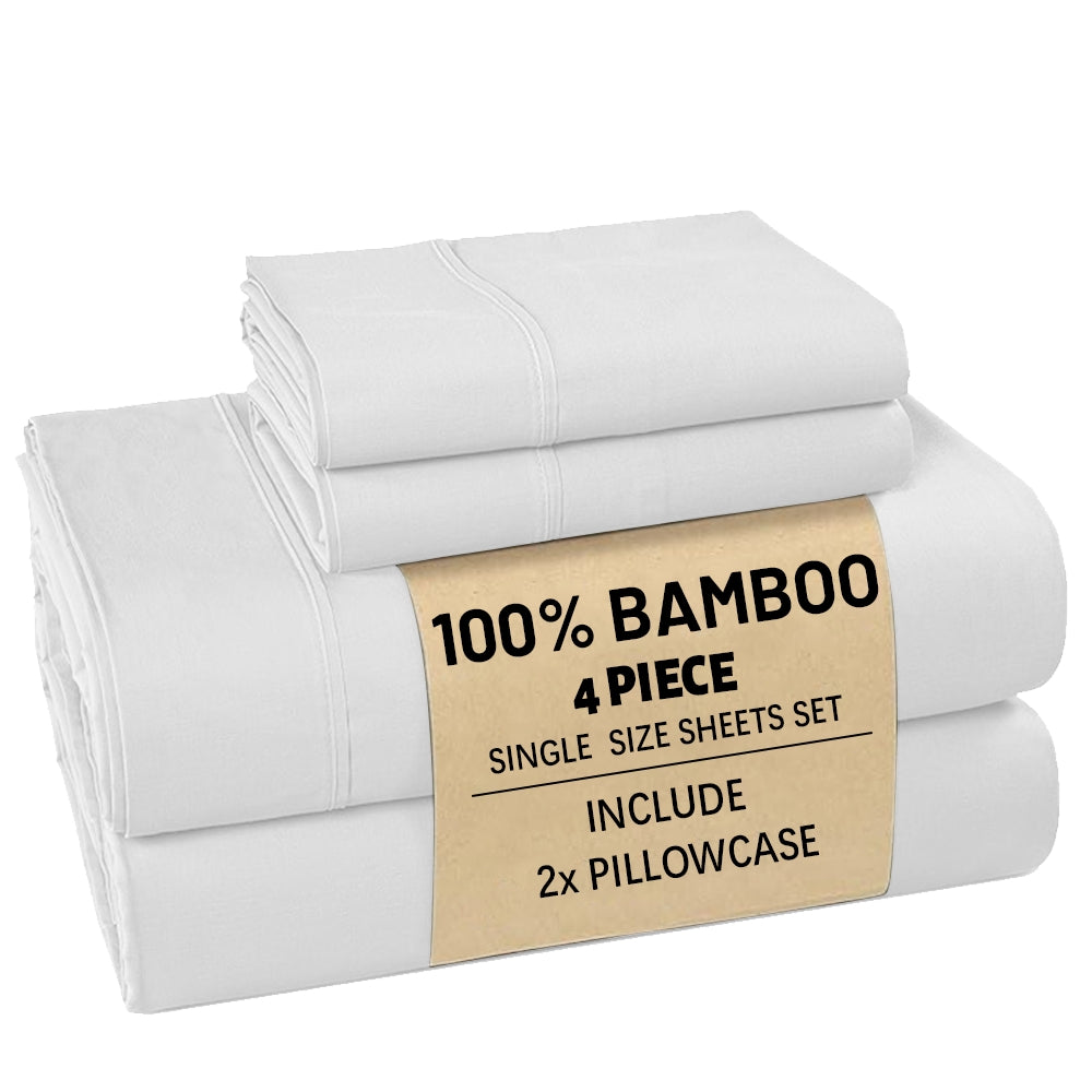 [Deep Sleep] 4/6pcs Bamboo Bed Sheet Set, Luxury Soft & Cooling Sheet Set For Hot Sleepers, 5 Star Hotel Experience Bed)Child Sheets Sets Deep Pocket Up To 16"Breathable Bedding For Room, Hotel 2200TC Bedding Sheets Queen Bed Sheets W/ Random Color