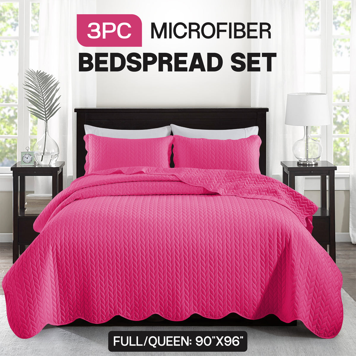 3pcs Bedspread Set Bedspreads with free Pillow Shams - Leaf Pattern Soft & Breathable Bedspread Lightweight Microfiber Bedspread - Modern Style Floral Pattern Coverlet For All Seasons - Christmas Gifts For Family And Friends (1 Bedspread, 1 Or 2 Pillow Sh