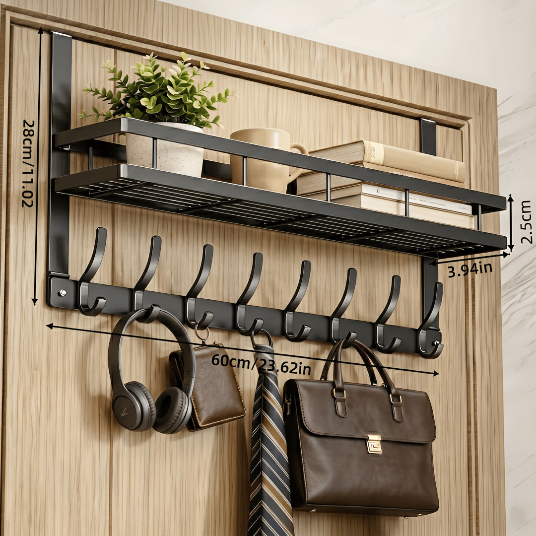 Wall-Mounted Coat Rack, Multifunctional Installation-Free Storage Rack