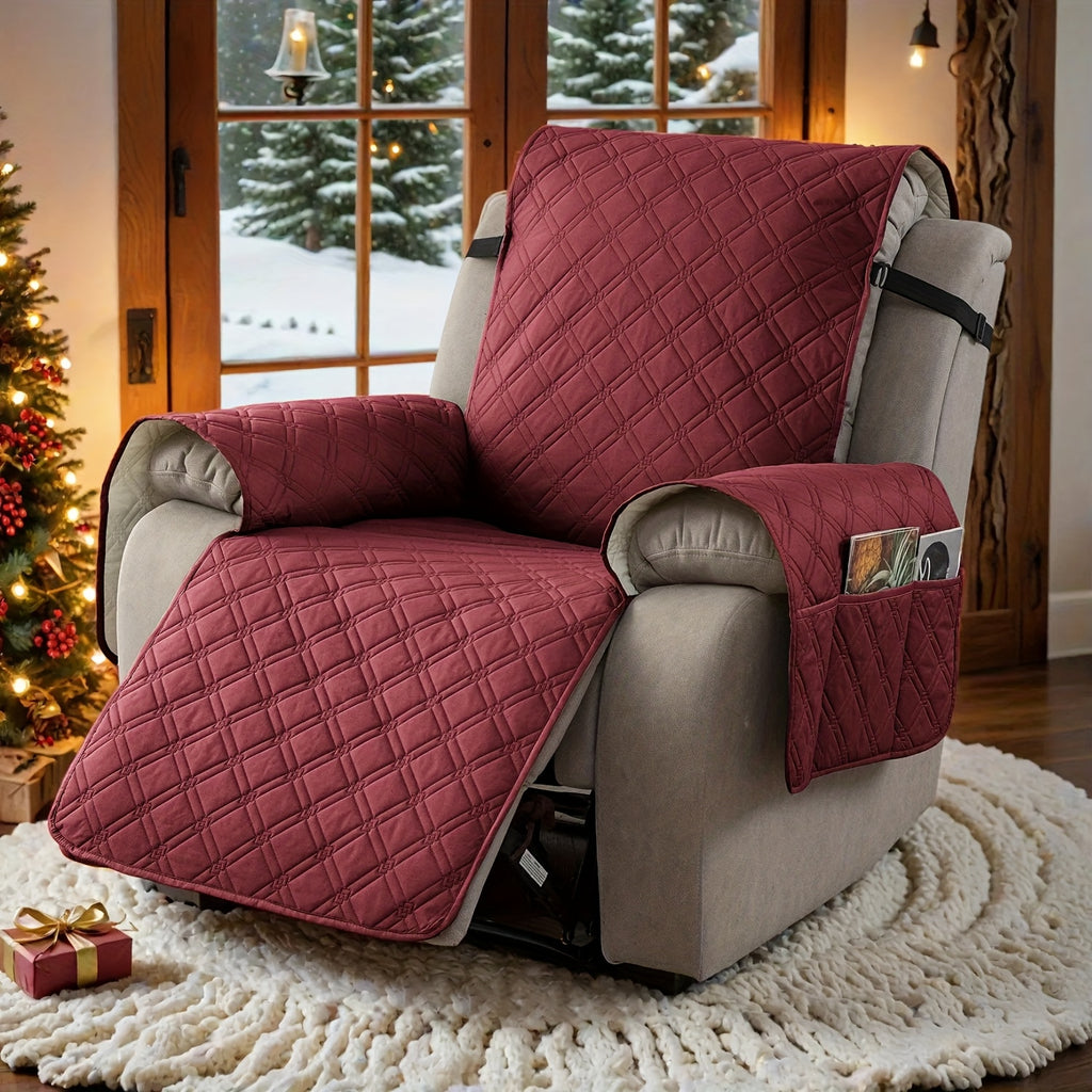 Multi-Functional 23-Inch Recliner Cover with Practical Pockets - Easy to Install, Scratch-Resistant, Machine Washable, Suitable for Outdoor Use And Pet Protection, Easter Decoration