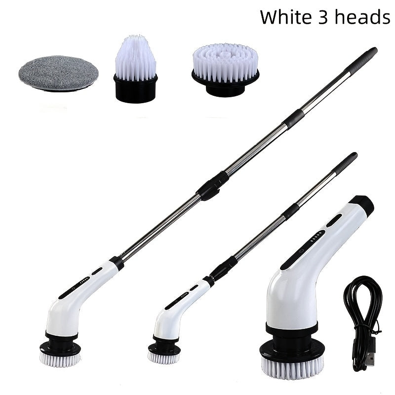 Electric Spin Scrubber Cleaning Brush Scrubber for Home Adjustable Speeds Electric Spin Scrubber Cleaning Supplies Bathroom Cleaner Spin Mop Cleaning Brush Scrubber with 3/5/7 Brush Heads Electric Cleaning Brush, For, Kitchen, Bathtub Tile Scrubber
