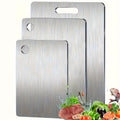 Multi-Size Stainless Steel Cutting Boards 3 Pack, Easy-Clean Metal Kitchen Prep Plates for Slicing Fruit, Vegetables, Meat and Bread