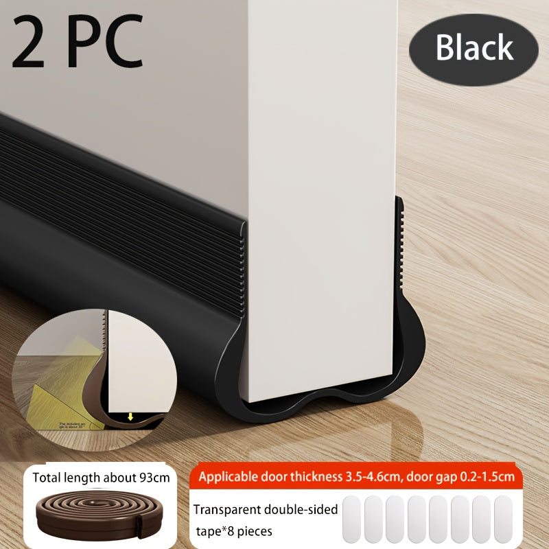 Weatherproof Door Bottom Seal - Thickened Anti-theft, Soundproof and Waterproof Self-adhesive Glass and Wood Door Seals, Home Decorating Weatherproof Insulation, Sealant Waterproofing