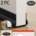 Door Bottom Seal Strip, Self Adhesive Thickened Draft Blocking Weather Stripping for Glass and Wood Doors in Black Grey Brown or White