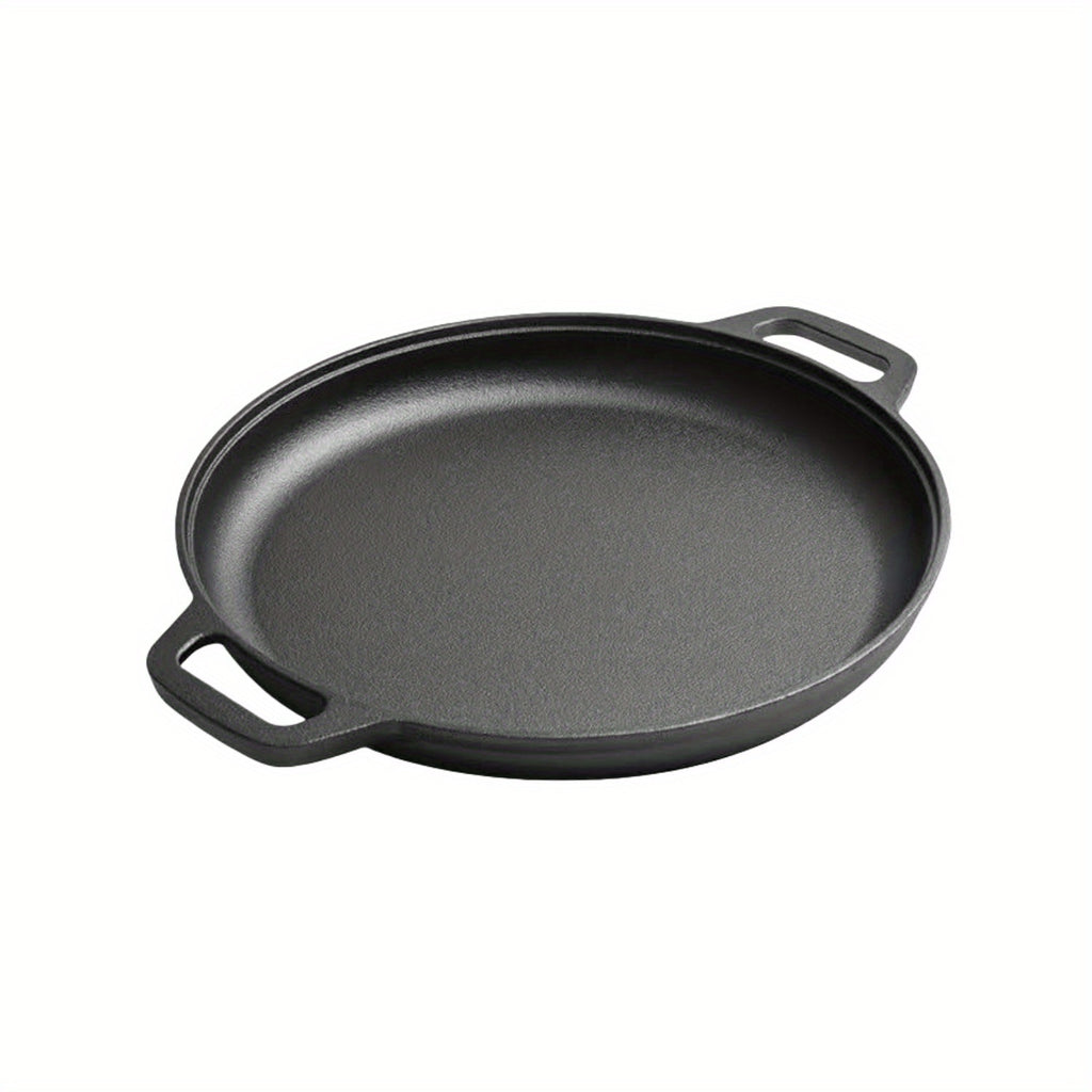 1/2/3pcs Cast Iron Pan, Pre Seasoned, Outdoor Camping Cookware Multifunctional, Non-stick, for Pizza Lovers, Home Kitchens, Outdoor Cooking, Durable, Even-Heating, Versatile, Compatible with All Stoves, Perfect for Home Kitchens And Outdoor Cooking