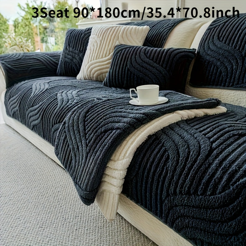 A Plush Non-Slip Sofa Cushion Cover: Luxury Modern, Pet-proof, Breathable, Stylish Home Decor for Living Room, Bedroom, Or Office.