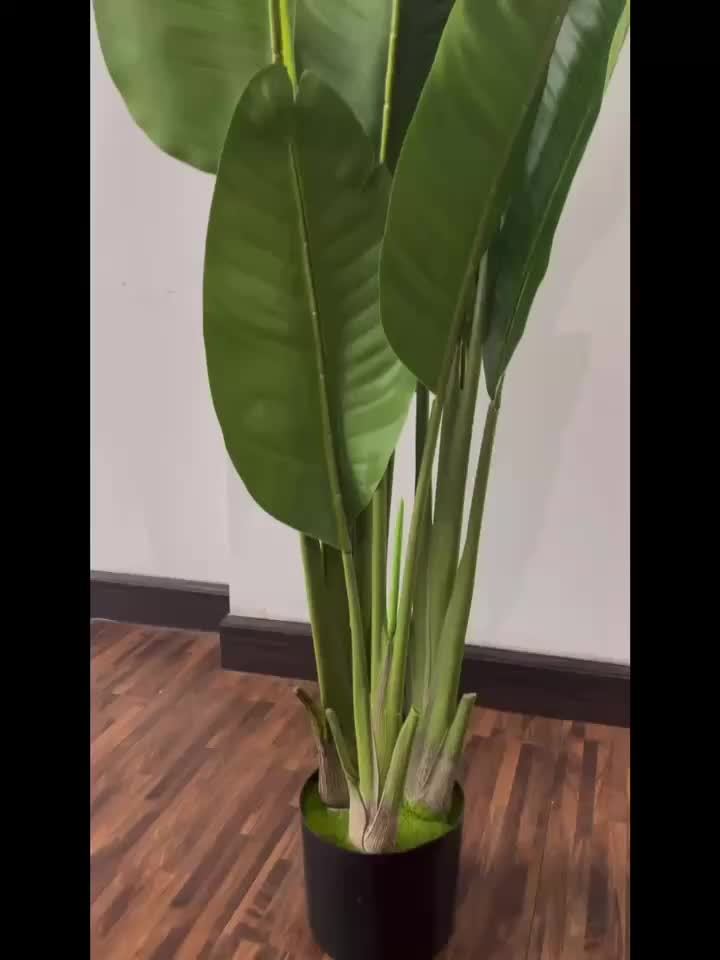 Artificial Bird of Paradise Plant with Pot, Tall Faux Tropical Greenery for Living Room Corners, Home Office Decor and Housewarming Gifts