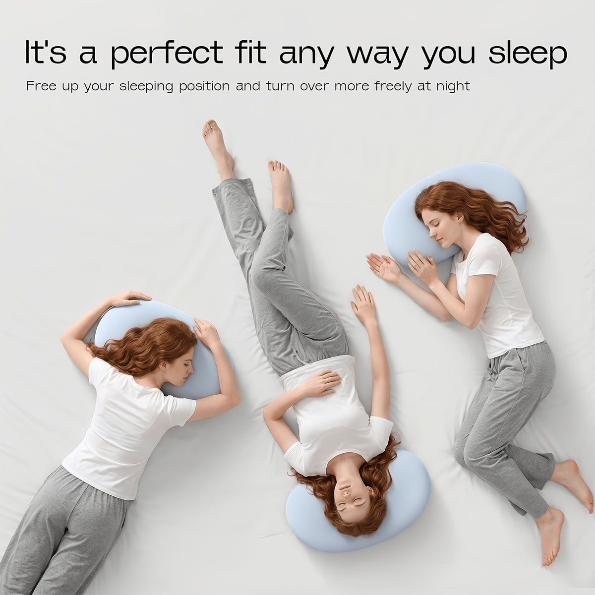 1pc Cloud Pillow for Neck Support, Ergonomic Contoured Design with Cooling Cover, All-Season Cooling Bed Pillow, Machine Washable, Multi-Color Options