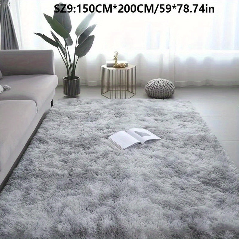 A Luxurious Square Tie-Dye Rug Made from Upgraded Soft Plush Fabric, Available in Various Colors. It Features a Non-Slip Backing, Is Absorbent And Durable, And Can Be Machine Washed, Making It Perfect for Living Rooms, Offices, Bedrooms, Home Decor