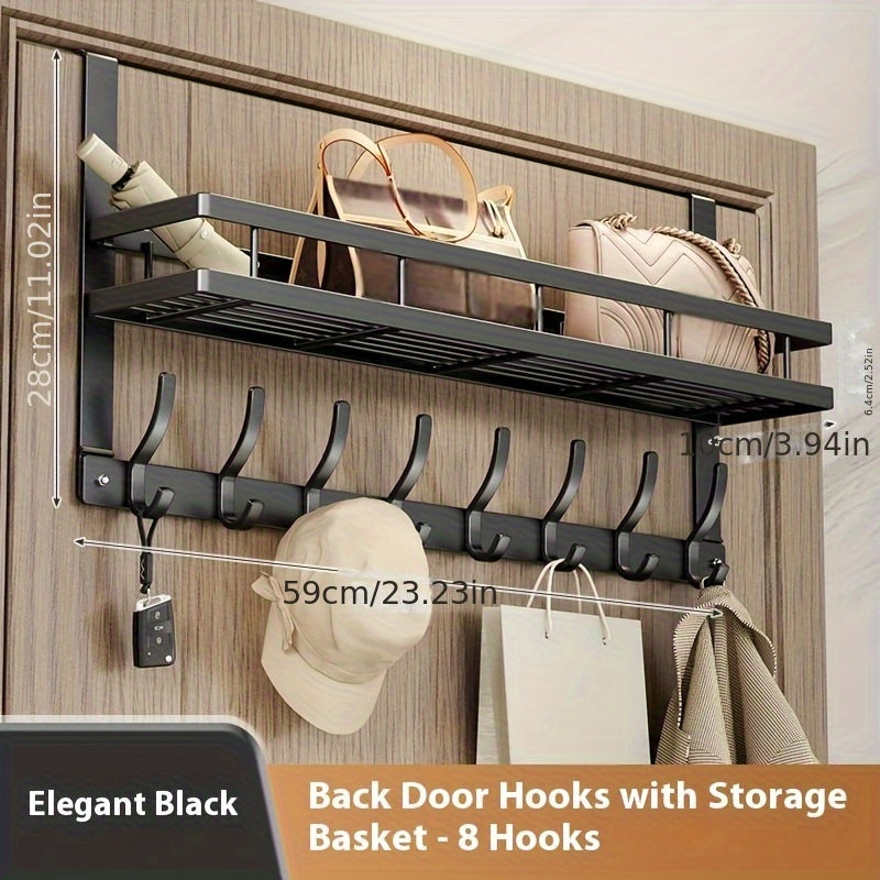 Multifunctional Metal Easy-Install Over-the-Door Storage Rack for Bedroom, Bathroom & Kitchen Organization, A Perfect Gift for Christmas And Halloween