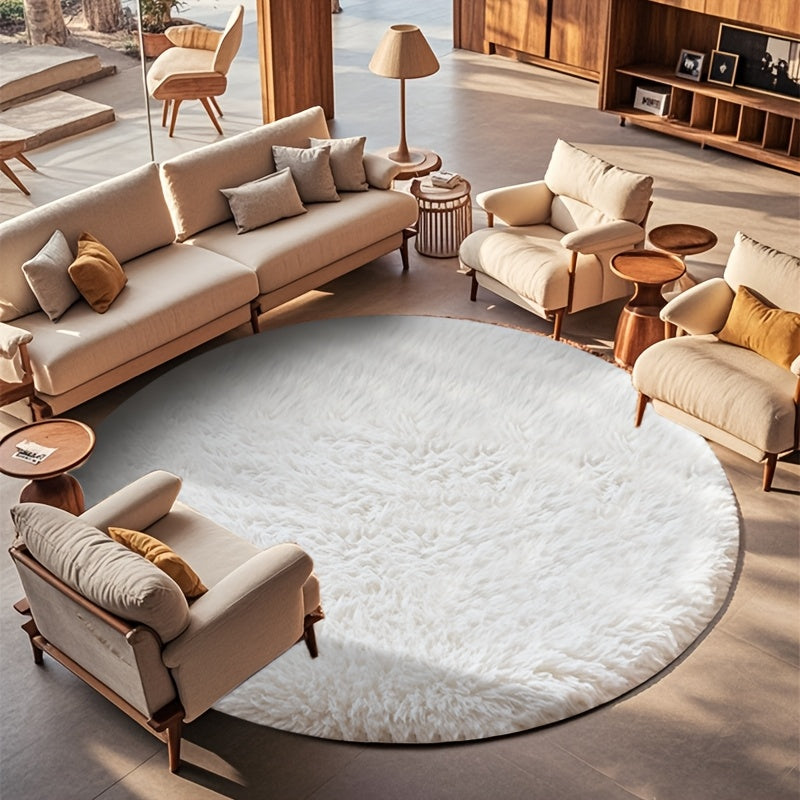 1pc Of Ultra Soft And Thick Fluffy Living Room Carpet, Non Slip, Soft, Comfortable, Fashionable, High-end, Available In Various Sizes And Colors. The Carpet Can Be Used for Bedroom, Dining Room, Living Room, And Office Decoration, Home Decoration