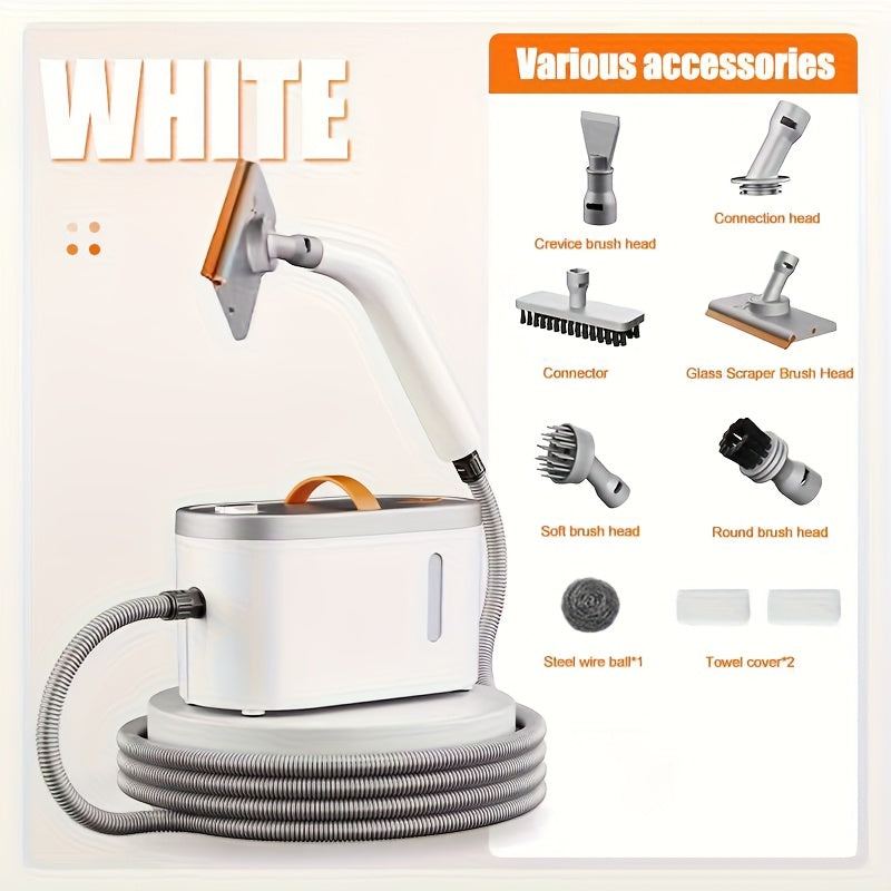 4.4bar High-Power Quick Heating Handheld Steam Cleaner - 6 Multi-Function Nozzles, Large Capacity and Dual Safety Auto-New Power Protection (Kitchen, Sofa, Floors, Bathroom, Air Conditioner, Refrigerator, Car), 47.34oz
