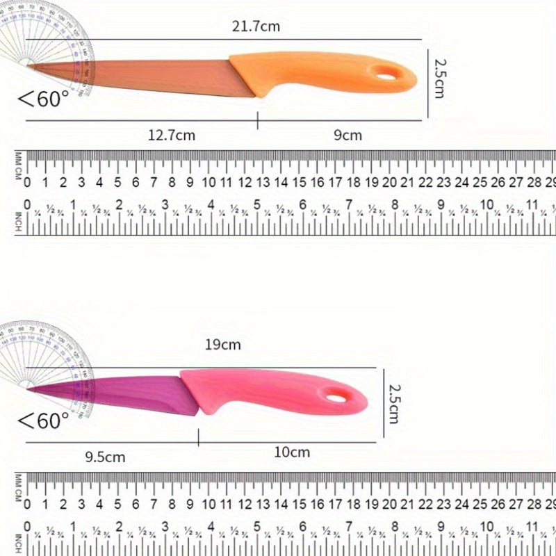 4pcs Ultra Sharp Kitchen Knives | 3 Inch Peeling Knife, Fruit and Vegetable Knife, German Steel Blade, PP Plastic Handle