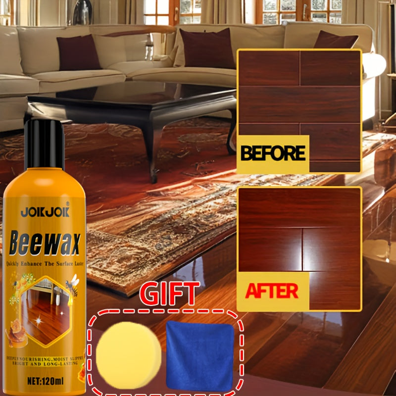 3pcs Professional-Grade Natural Beeswax Wood Repair & Care Kit | Deeply Moisturizes To Prevent Dryness And Cracks | Suitable For Solid Wood Furniture, Floors, Countertops, Doors & Windows | Eliminate Dullness And Scratches, Easily Restore Like-New