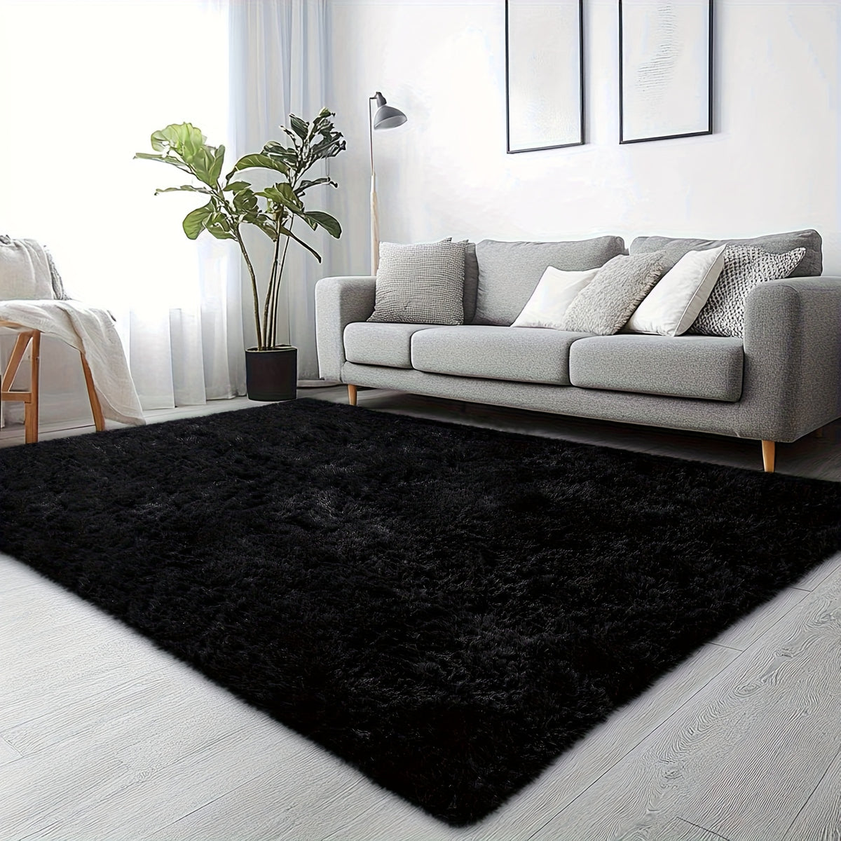 Rugs for Living Room, Super Soft Fluffy Shaggy Area Rugs for Bedroom, Cozy Floor Mats, Plush Indoor Carpet for Kitchen, Faux Rug for Room, Home Decor, Housewarming Gift, Door Mat