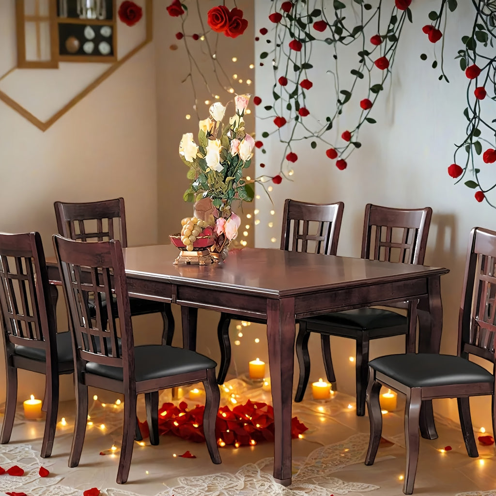 4/6pcs 100% Waterproof PU Fabric Dining Chair Slipcovers, Removable Upholstered Chair Cushion Cover for Dining Room, Hotel, Kitchen, And Home Decor, Fits A Variety Of Seat Styles, Halloween Home Decorations, Black Seat Cushion