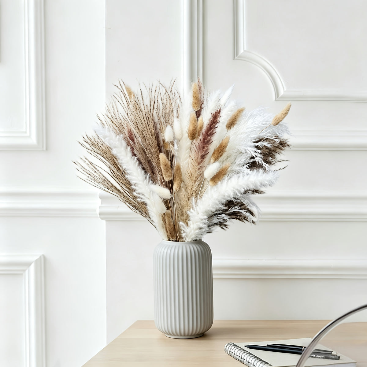 110/300pcs Dried Pampas Grass Decor, Dried Flower Bouquets for Wedding, Home, Centerpiece Table, Modern Home, Western Living Room, Nursery, Boho Room, Beach, Women'S Office, And Boho Decor