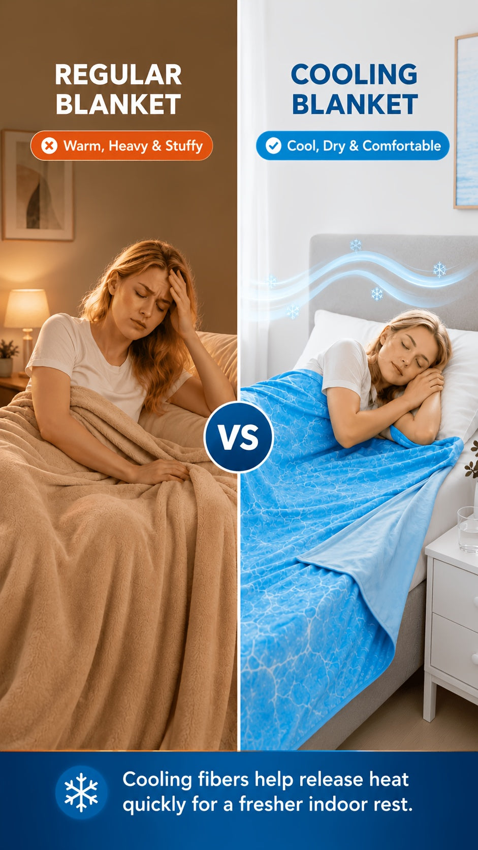 Cooling Blanket for Hot Sleepers, Lightweight Breathable Summer Blanket, Soft Cool-Touch Fabric, Machine Washable Bed & Sofa Blanket for Bedroom, Guest Room, Home Office, Travel And Everyday Indoor Use
