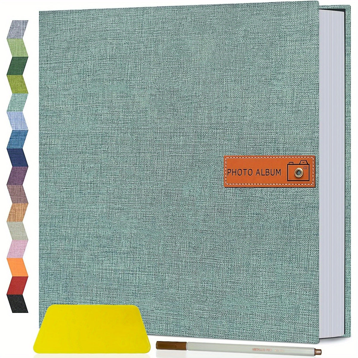 1pc Large Photo Album Self-Adhesive 4X6 5X7 8X10 Scrapbook Album Picture Book, Gifts for Mom, Family Baby And Wedding, with Metal Pen And Plastic Board Photo Album Book Valentine'S Day Gifts Mother'S Day Gift